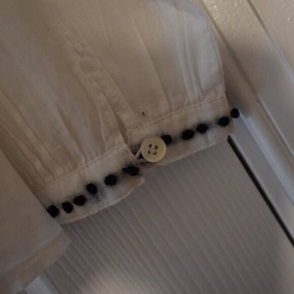 NWT Sezane Velvet Black Bow Button Down - Picture 6 of 8